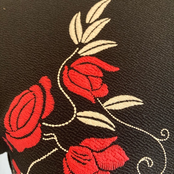 L.N.V Black Dress with front floral textures print - Picture 3 of 6